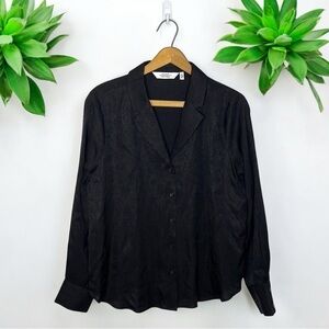 & Other Stories Paris Atelier Snake Reptile Print V Neck Collard Blouse